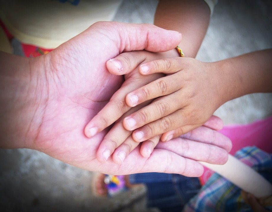 Image of SAPD hands and Children